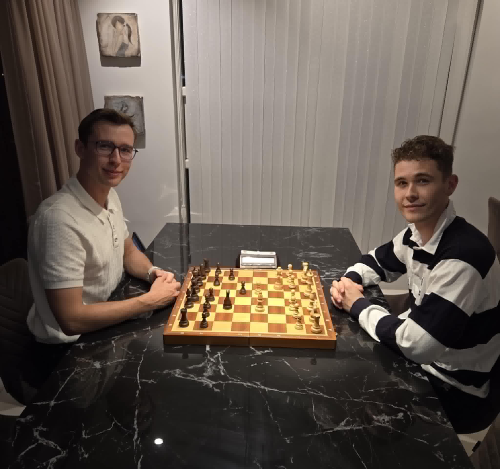 Þjálfarar Skákfélags Mosfellsbæjar - Dagur Andri og Daníel Hákon